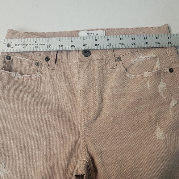 PISTOLA 27-IN Blush Mid Rise Skinny Distressed denim jean with whiskering - Picture 11 of 12